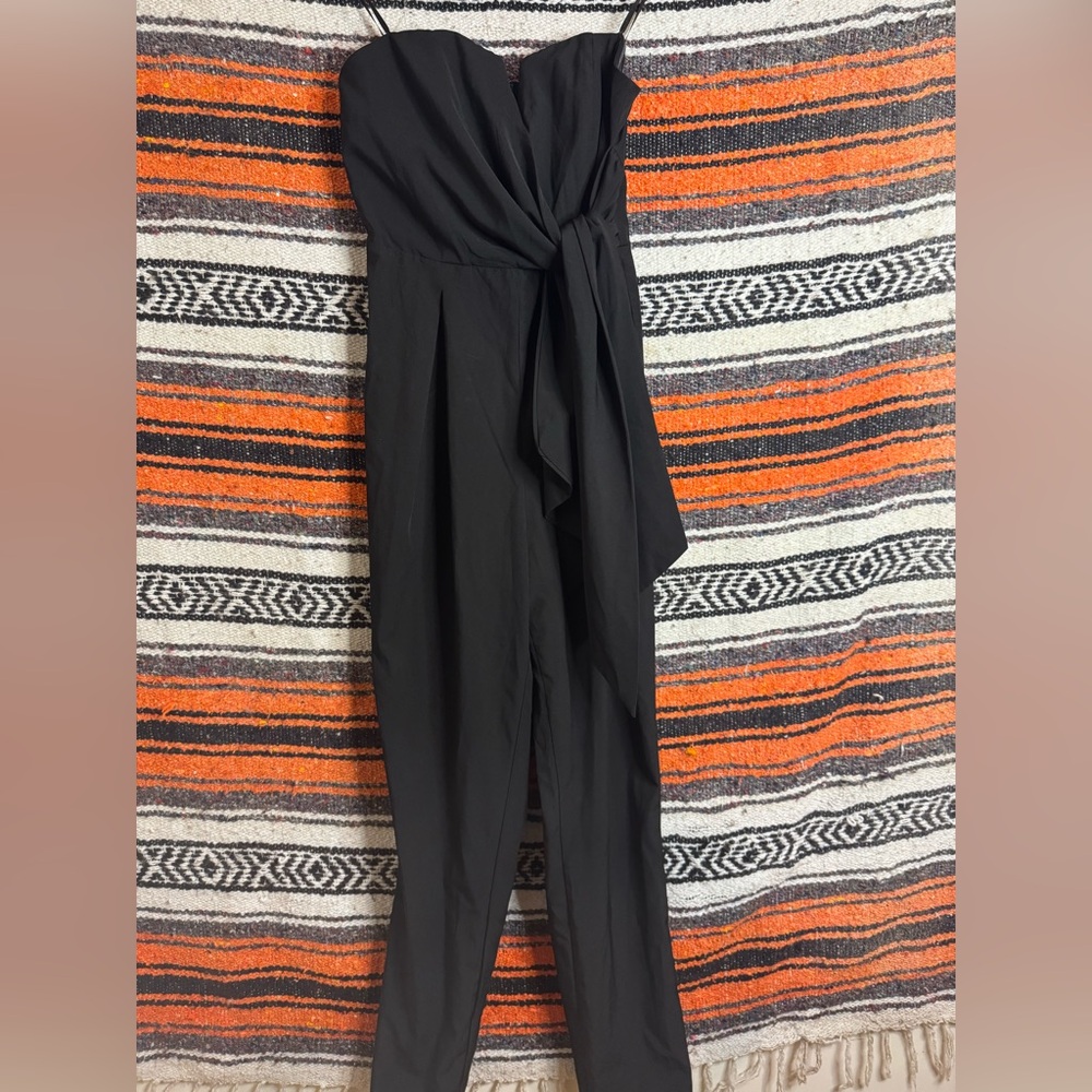 mustard seed black jumpsuit